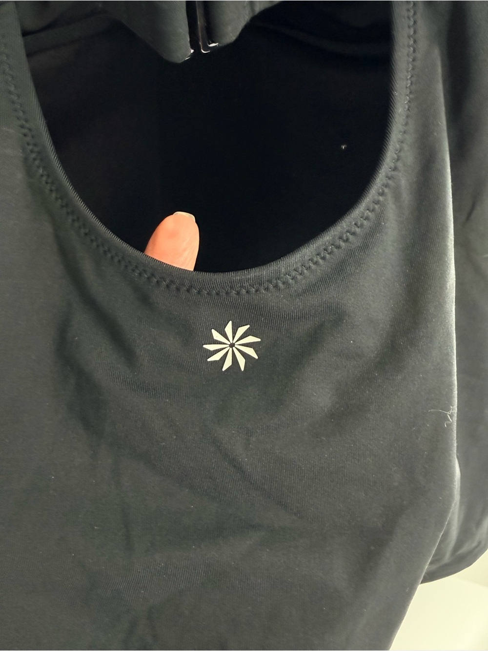 Athleta Black Women's Scoop Neck swim suit top, 34 D/DD, Excellent Condition